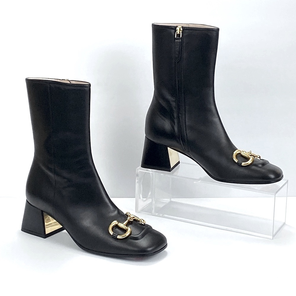 New Gucci  mid-heel ankle boot with Horsebit - Picture 7 of 16